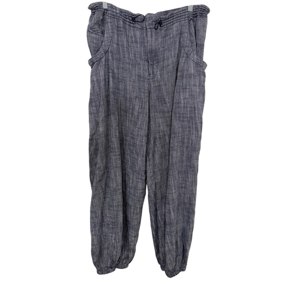 EUC Anthropologie Pilcro Slub Twill Parachute Pants Iris Blue Oversized Jogger M - Picture 3 of 6